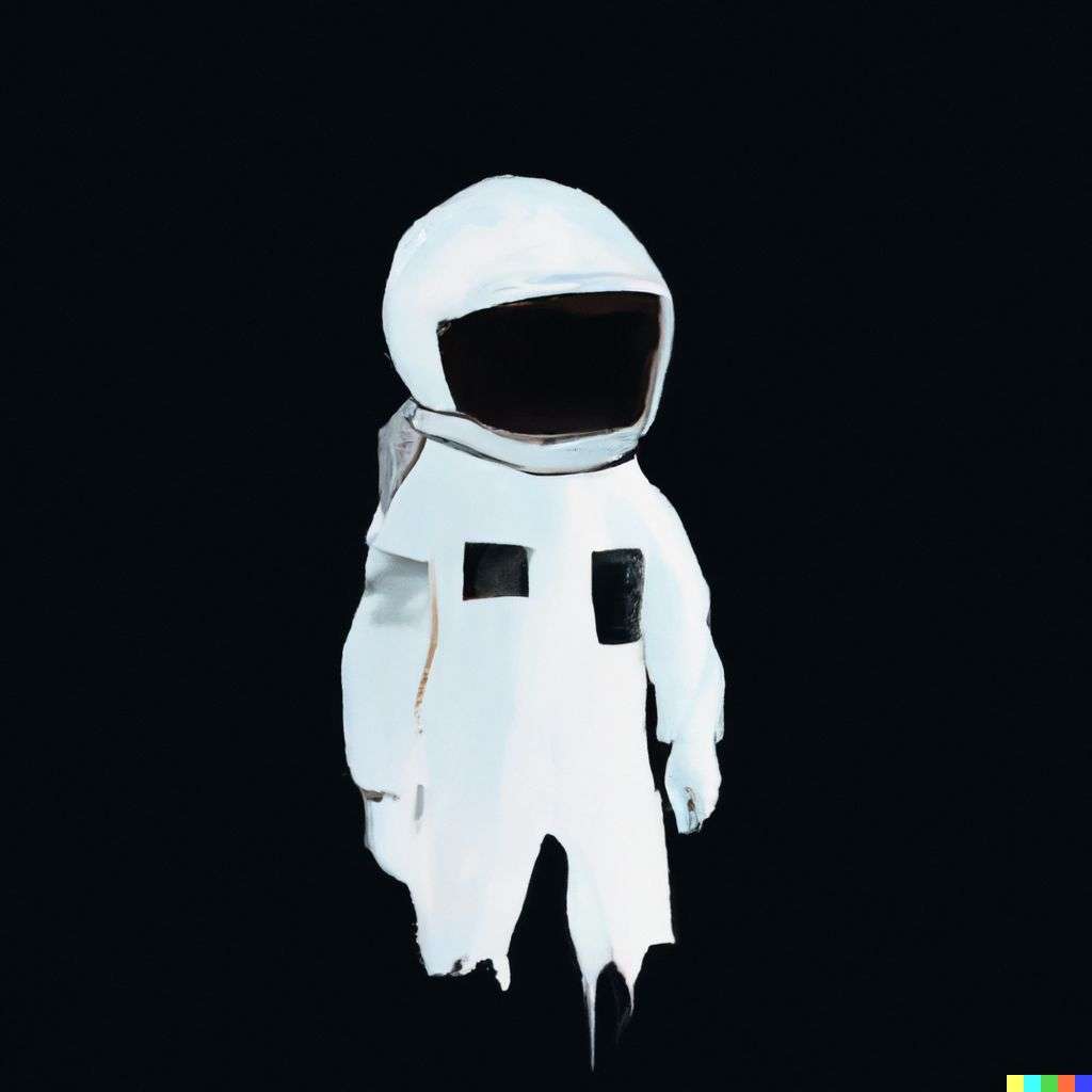 an astronaut, painting, minimalism style
